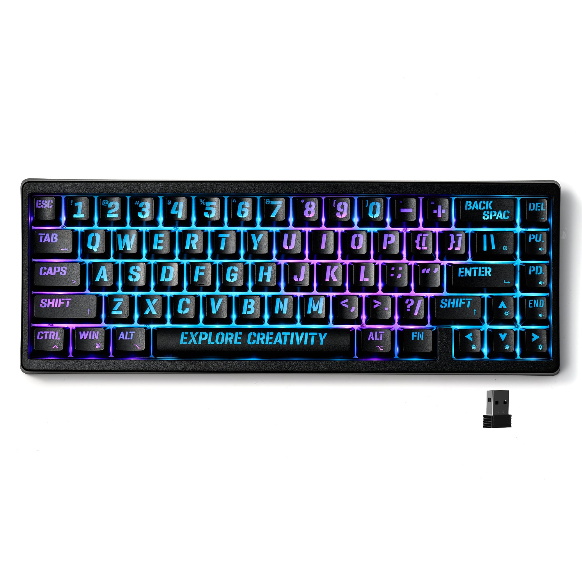 XVX M67 Miami Tri-Mode Mechanical Keyboard With IMD-Tech Keycaps