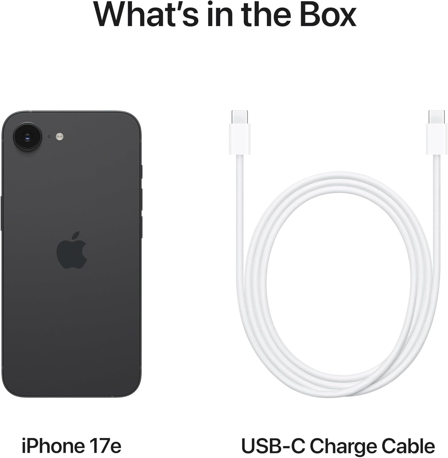 iPhone 17e 256GB SIM Free side view showcasing its sleek design and camera lens.