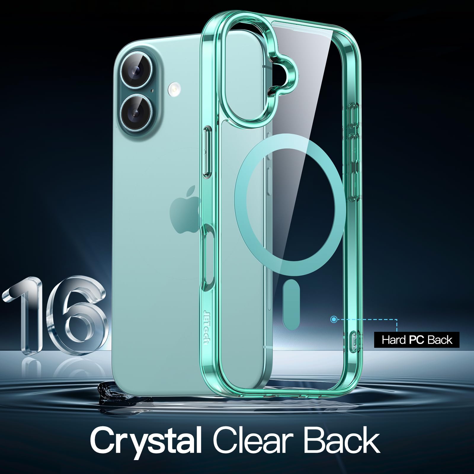 premium aplus module features iPhone with clear case showcasing MagSafe compatibility and sleek design.