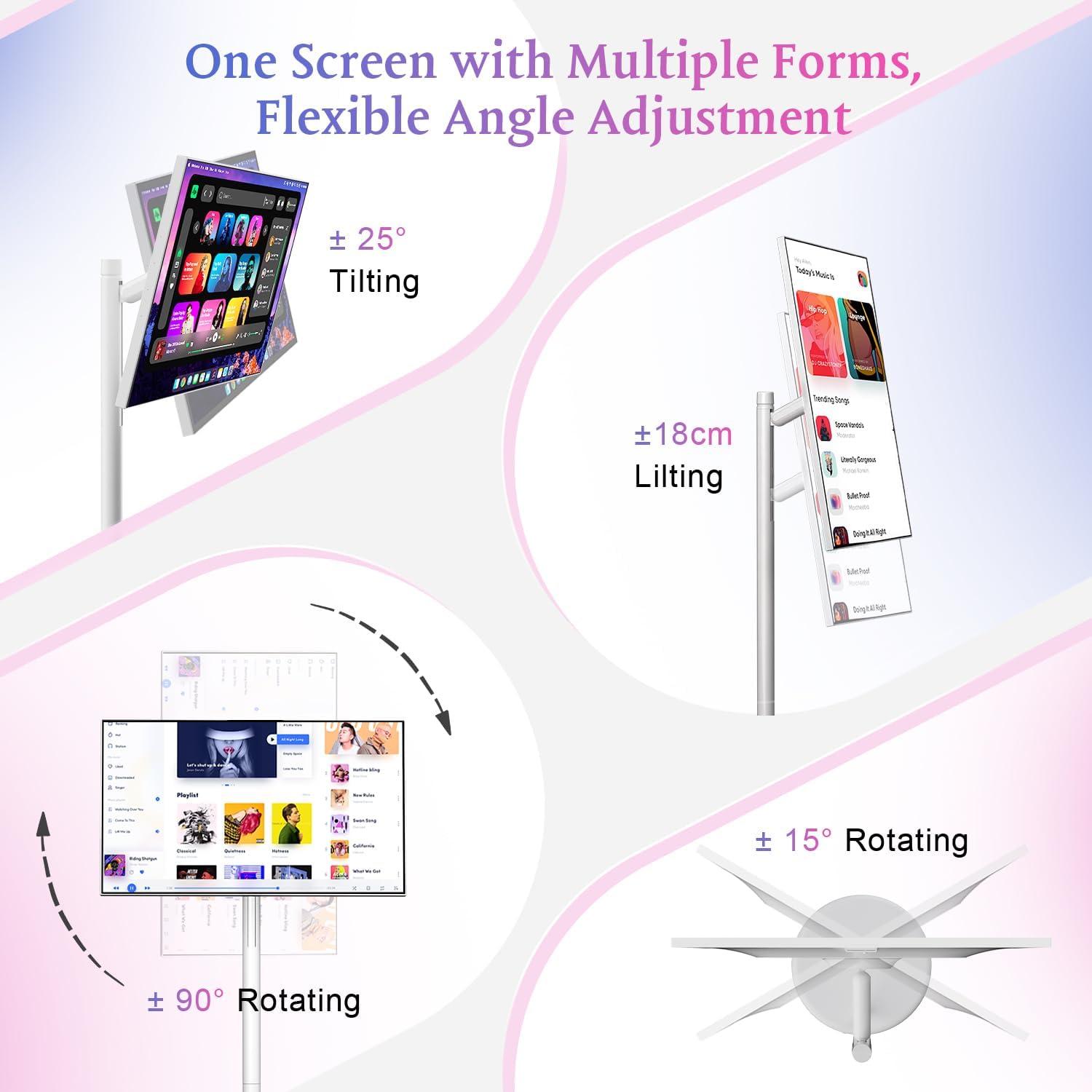 portable smart TV on wheels