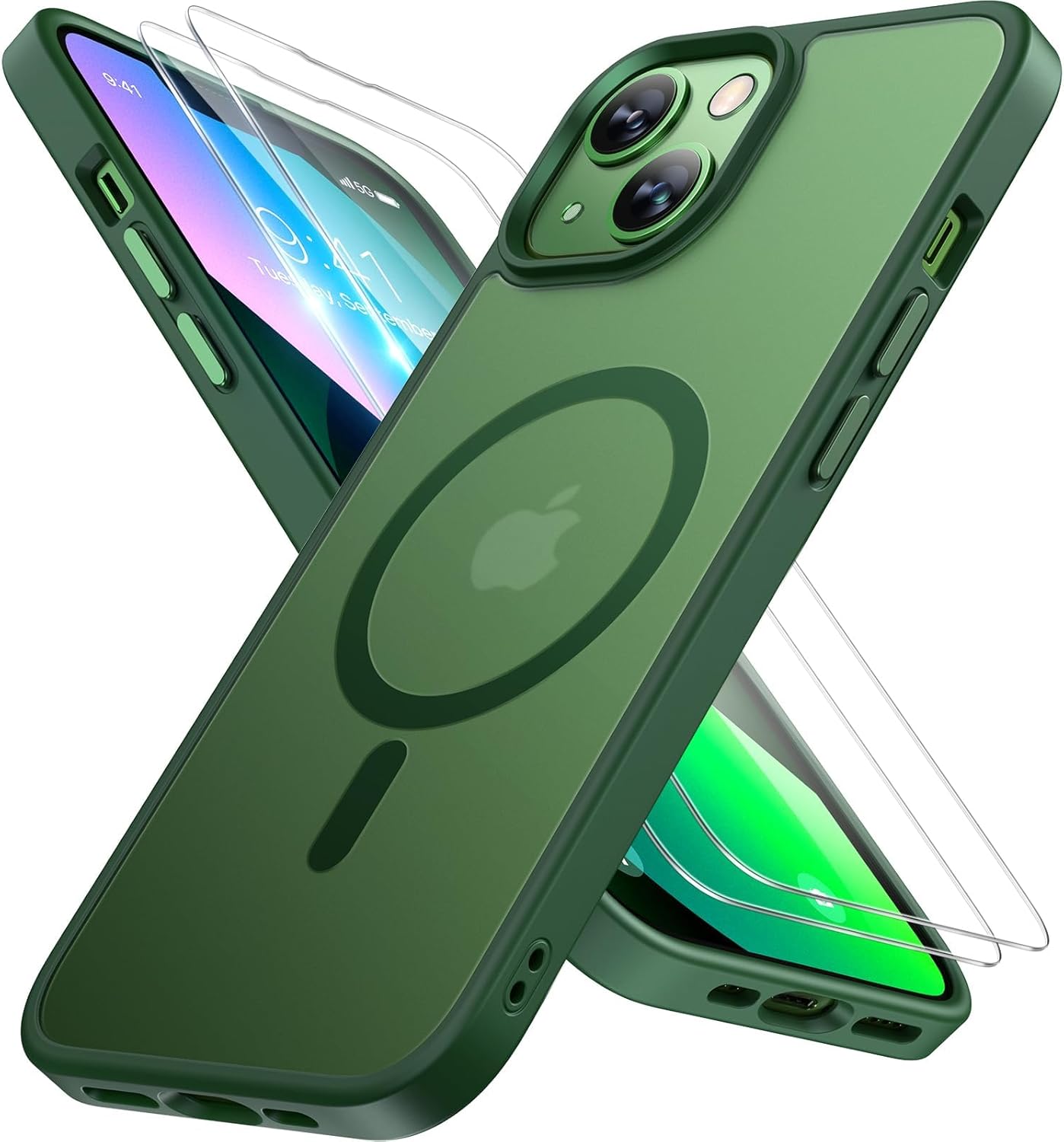 iPhone 16e 17e MagSafe case in green color displaying an attractive design and protective features.