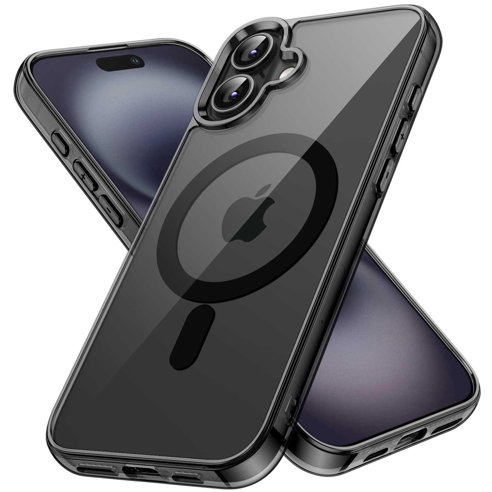 premium aplus module features iPhone with clear case showcasing MagSafe compatibility and sleek design.