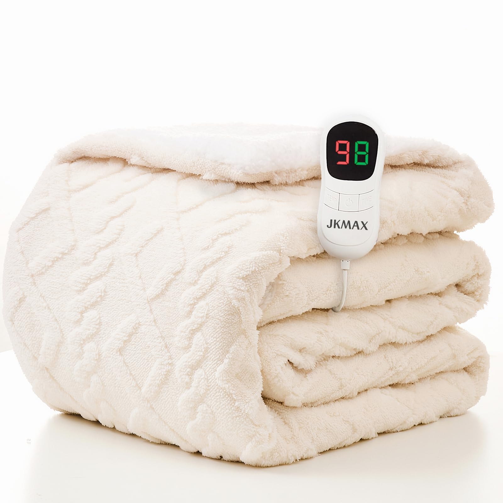 Heated Blanket Full Size - Premium Soft Heating Electric Blanket, Fast Heating with 10 Heating Settings, 5 Time Settings, Machine Washable - Perfect for Winter & Cold Nights (72"x84", Grey)