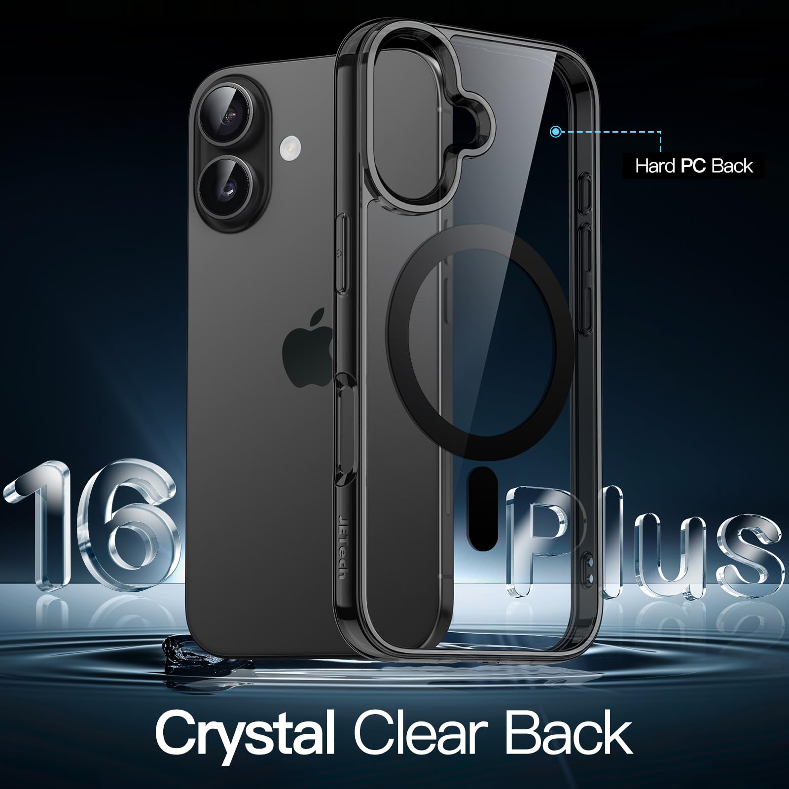 premium aplus module features iPhone with clear case showcasing MagSafe compatibility and sleek design.