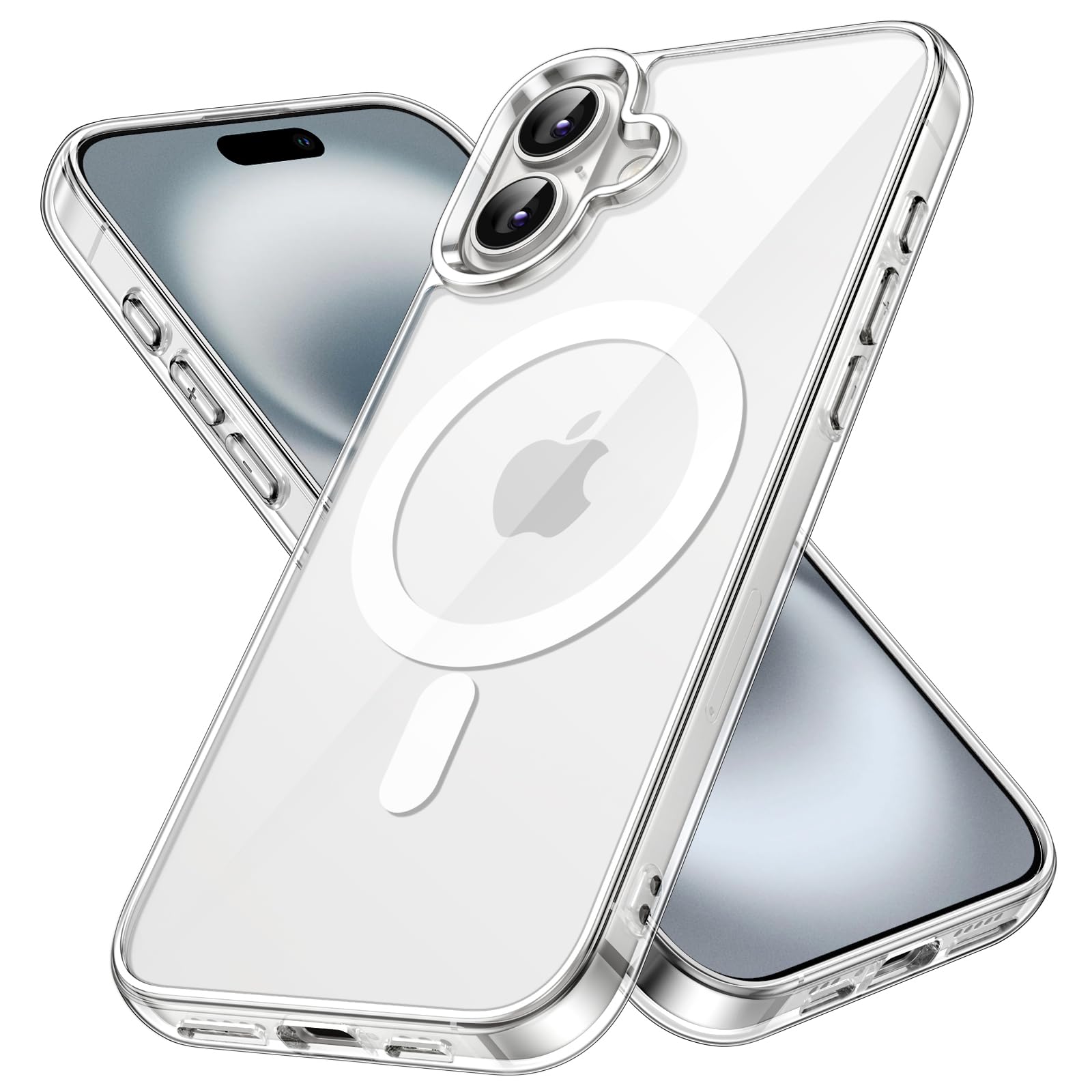 premium aplus module features iPhone with clear case showcasing MagSafe compatibility and sleek design.