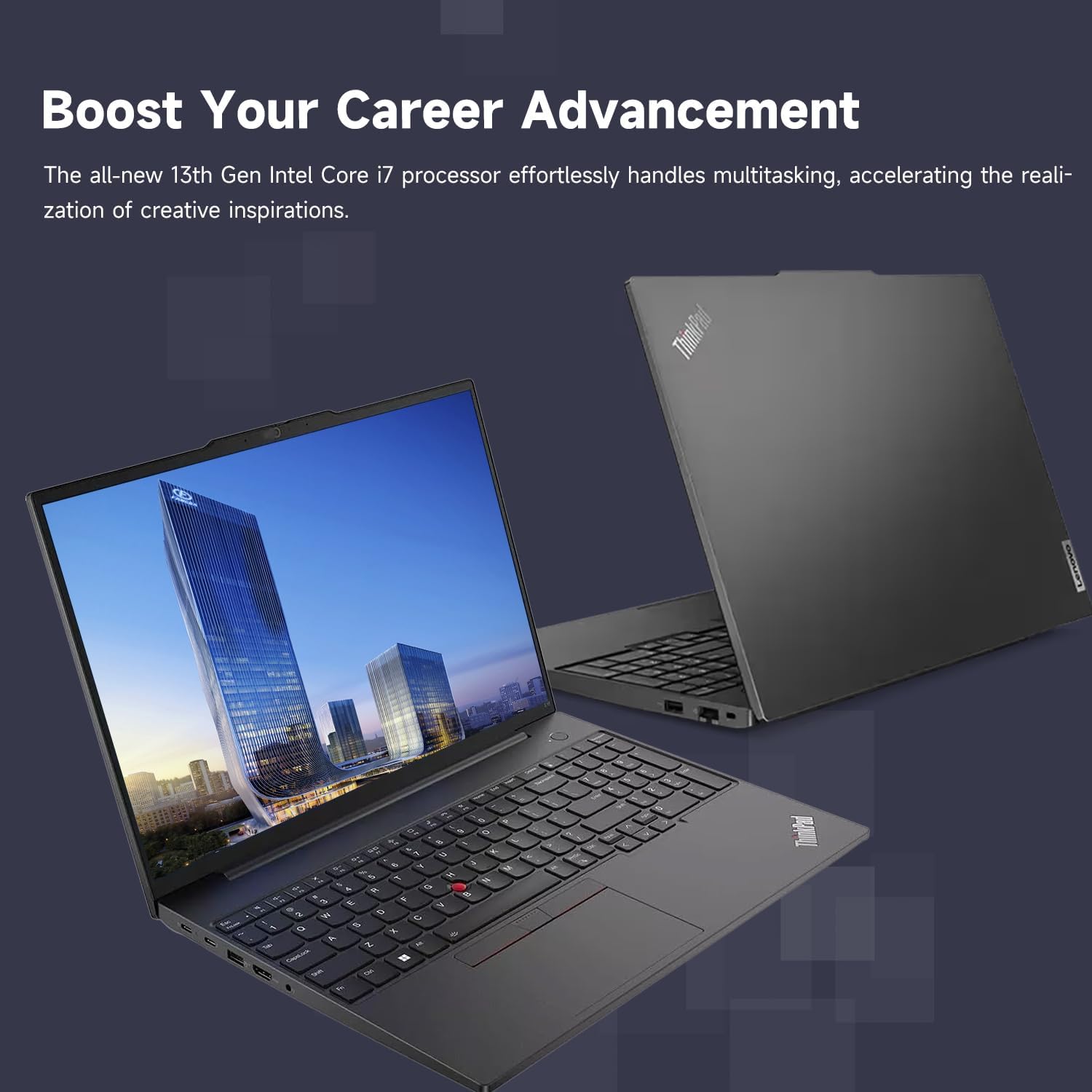 Lenovo ThinkPad E16 Business Laptop, 16" FHD+ Touchscreen, Intel Core i7-1355U, 40GB RAM, 1TB SSD, Fingerprint, Backlit, Webcam, HDMI, Wi-Fi 6, Windows 11 Pro, Bundle with Thunderobot 7-in-1 USB-C Hub