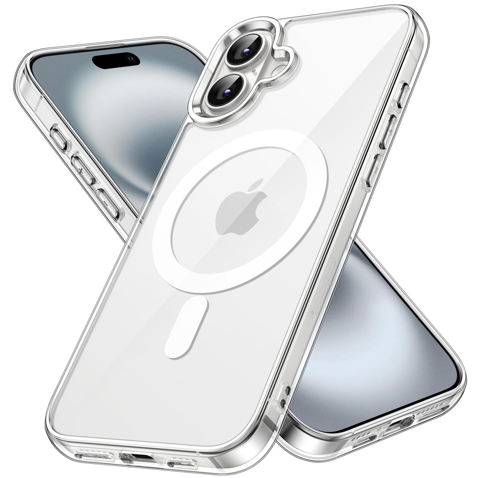 premium aplus module features iPhone with clear case showcasing MagSafe compatibility and sleek design.