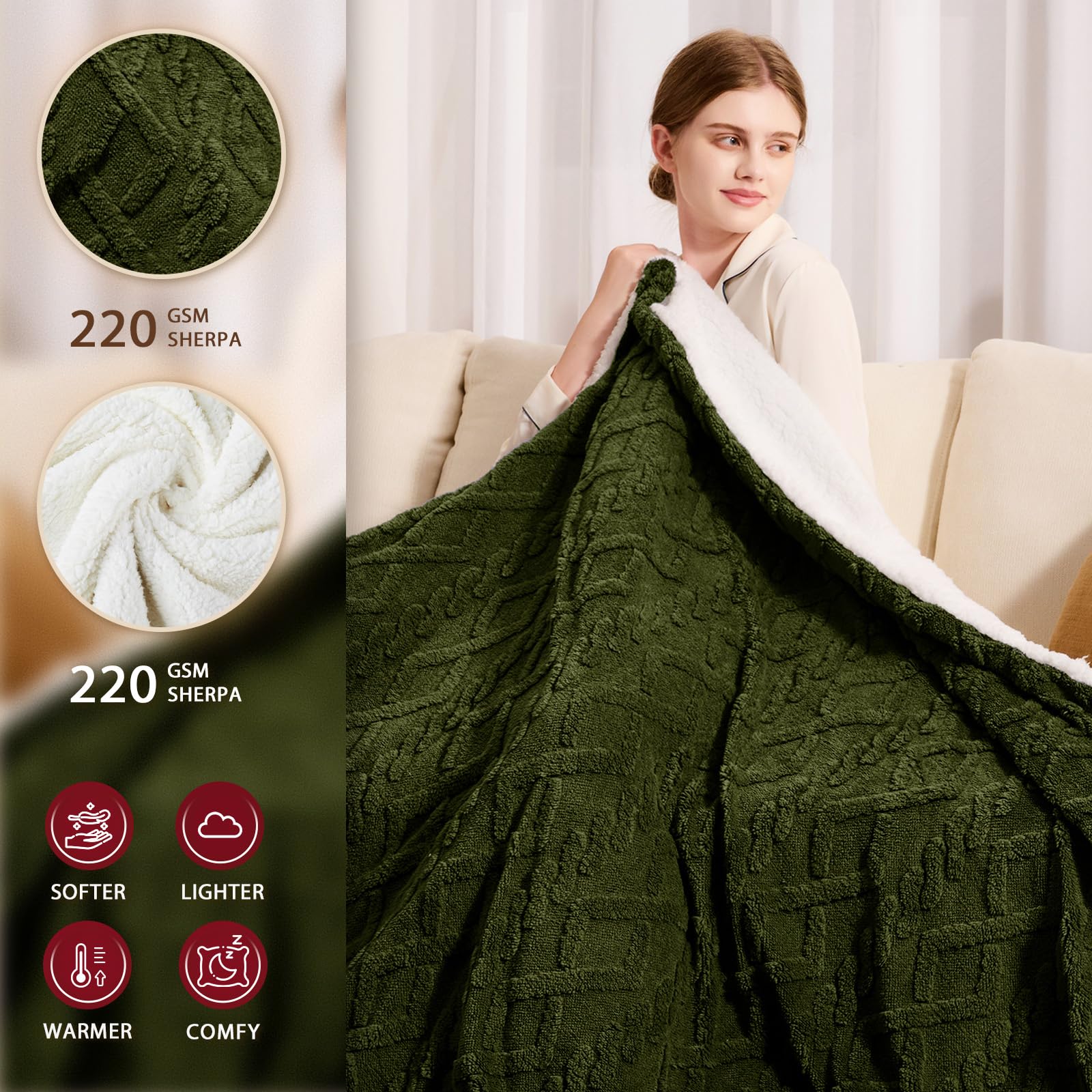 Heated Blanket Full Size - Premium Soft Heating Electric Blanket, Fast Heating with 10 Heating Settings, 5 Time Settings, Machine Washable - Perfect for Winter & Cold Nights (72"x84", Grey)