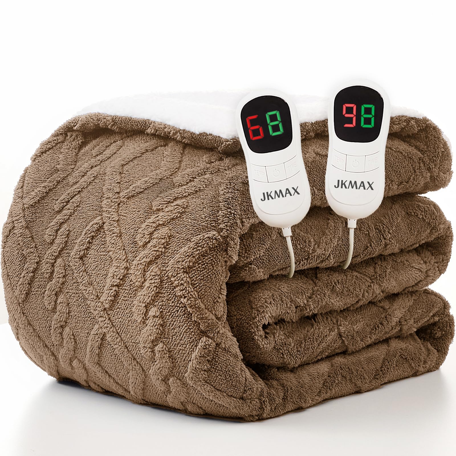 Heated Blanket Full Size - Premium Soft Heating Electric Blanket, Fast Heating with 10 Heating Settings, 5 Time Settings, Machine Washable - Perfect for Winter & Cold Nights (72"x84", Grey)
