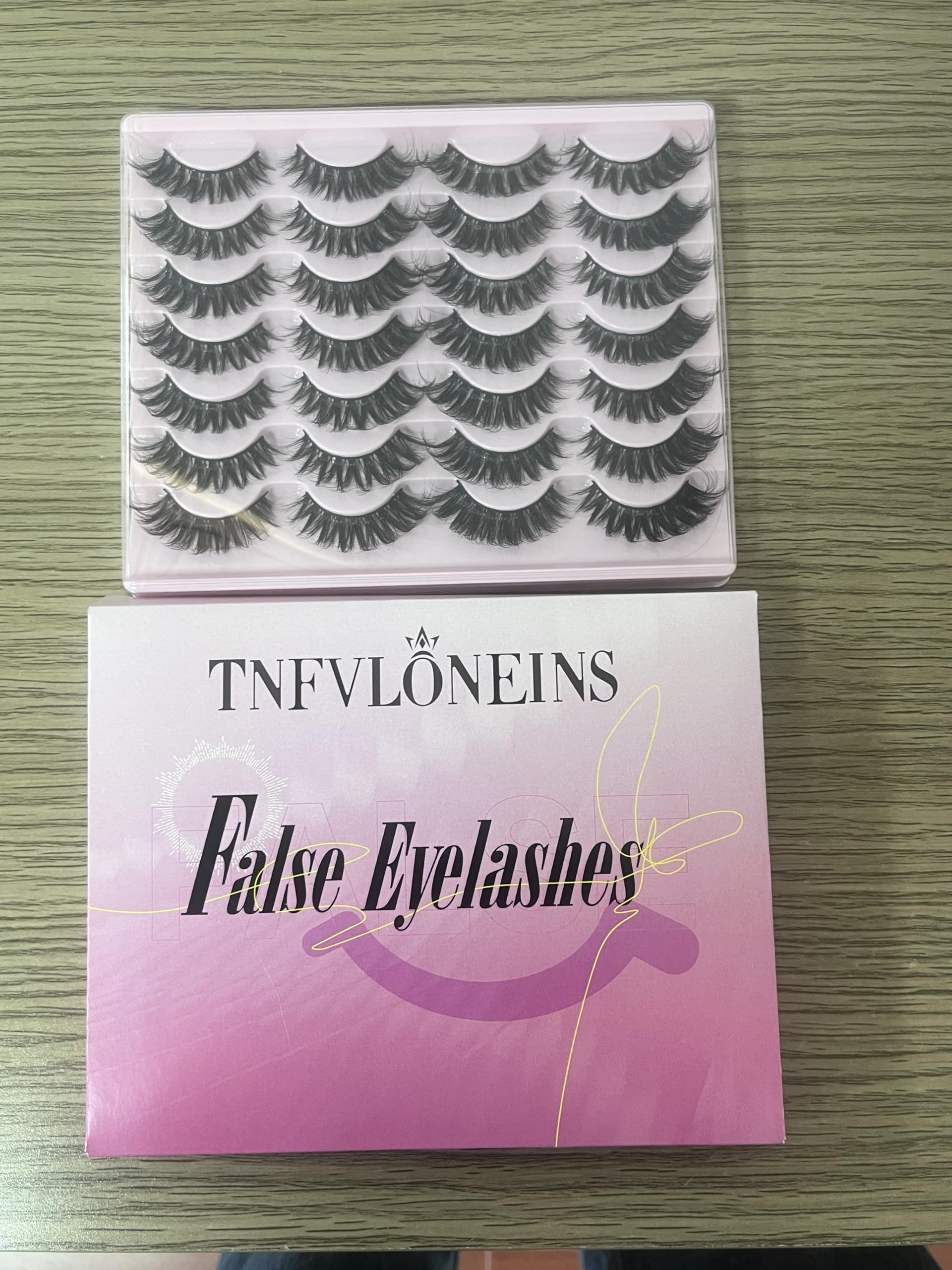 14 Pairs Wispy Mink Lashes False Eye Lashes Natural Look 5D Volume 16mm Fake Eyelashes Pack by TNFVLONEINS