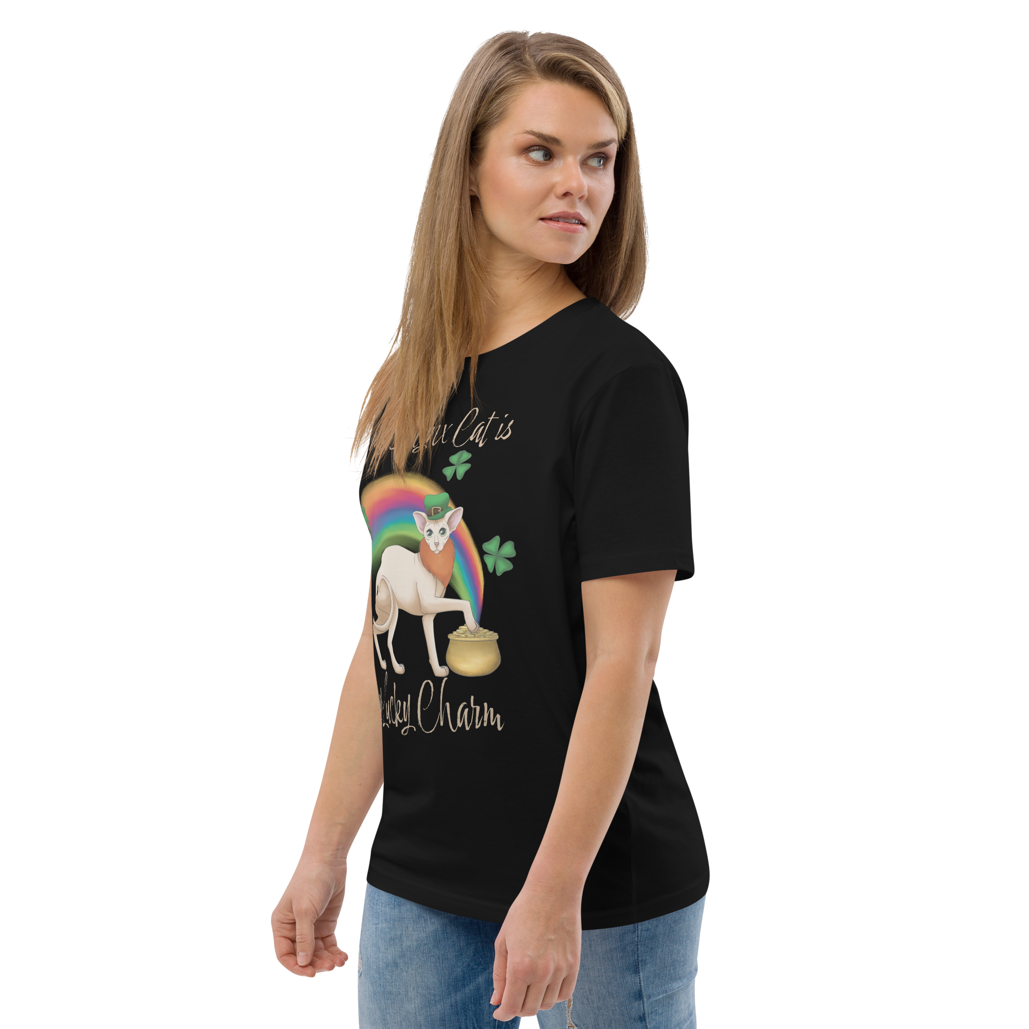 "MY SPHYNX CAT IS MY LUCKY CHARM" - UNISEX TEE