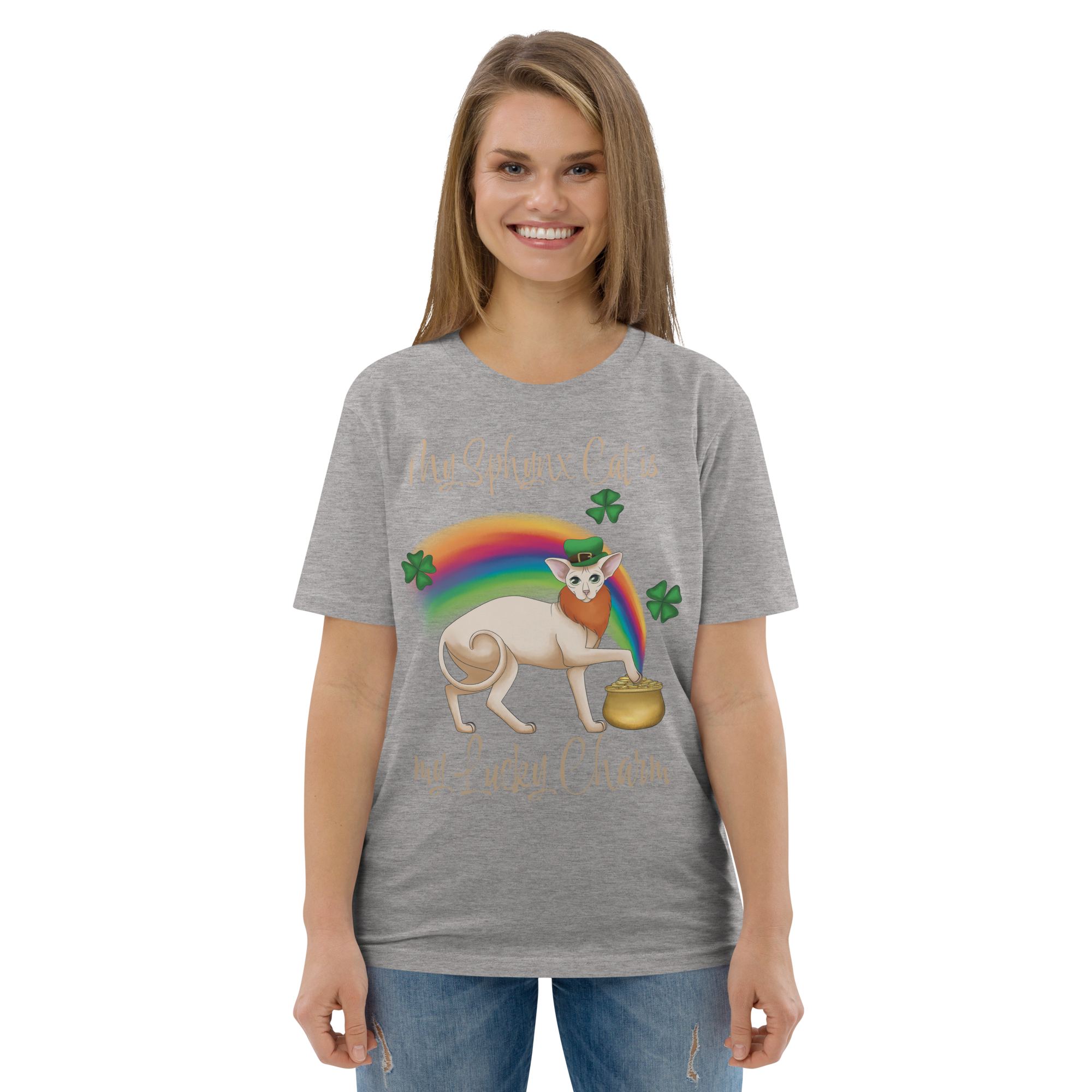 "MY SPHYNX CAT IS MY LUCKY CHARM" - UNISEX TEE