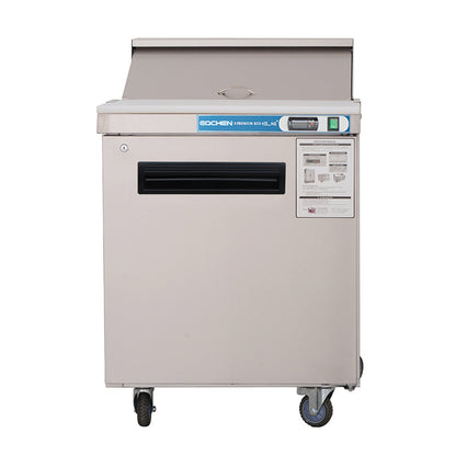 27 inch Salad Sandwich Prep Table Refrigerator, Stainless Steel Single Door Food Prep Cooler
