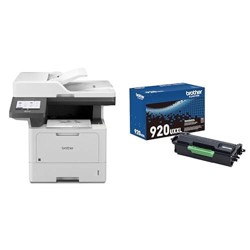 Brother Professional Laser Printer All-in-One with Scanner and Copier, High-Speed 50 ppm Monochrome Printing, Wireless Network Ready, Dual-Band WiFi, Auto 2-Sided Print (MFC-L5915DW)