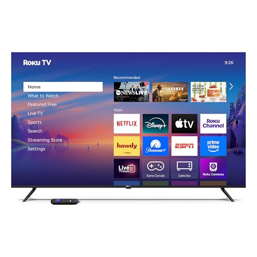 Roku Smart TV – 55-Inch Select Series, 4K HDR TV – Roku TV with Enhanced Voice Remote – Flat Screen LED Television with Wi-Fi for Streaming Live Local News, Sports, Family Entertainment