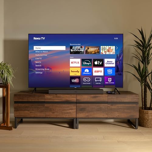 Roku Smart TV – 55-Inch Select Series, 4K HDR TV – Roku TV with Enhanced Voice Remote – Flat Screen LED Television with Wi-Fi for Streaming Live Local News, Sports, Family Entertainment