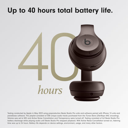 Beats Studio Pro-Premium Wireless Over-Ear Headphones- Up to 40-Hour Battery Life, Active Noise Cancelling, USB-C Lossless Audio, Apple &amp; Android Compatible- Sandstone
