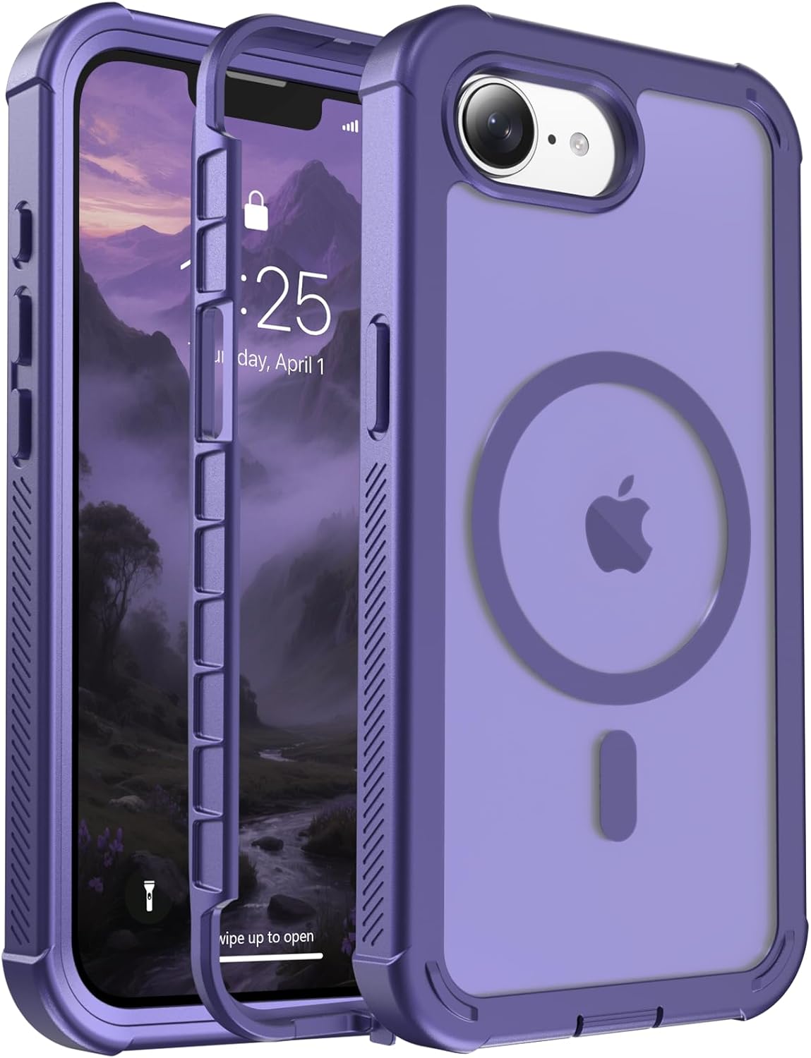Magnetic for iPhone 14 Case, [Compatible with MagSafe][Military Grade Drop Protection][Heavy Duty Protection][Non-Slip][Shockproof] 2-Layer Durable Bumper Phone Case 6.1&