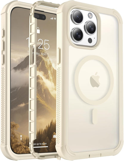 Magnetic for iPhone 14 Case, [Compatible with MagSafe][Military Grade Drop Protection][Heavy Duty Protection][Non-Slip][Shockproof] 2-Layer Durable Bumper Phone Case 6.1&