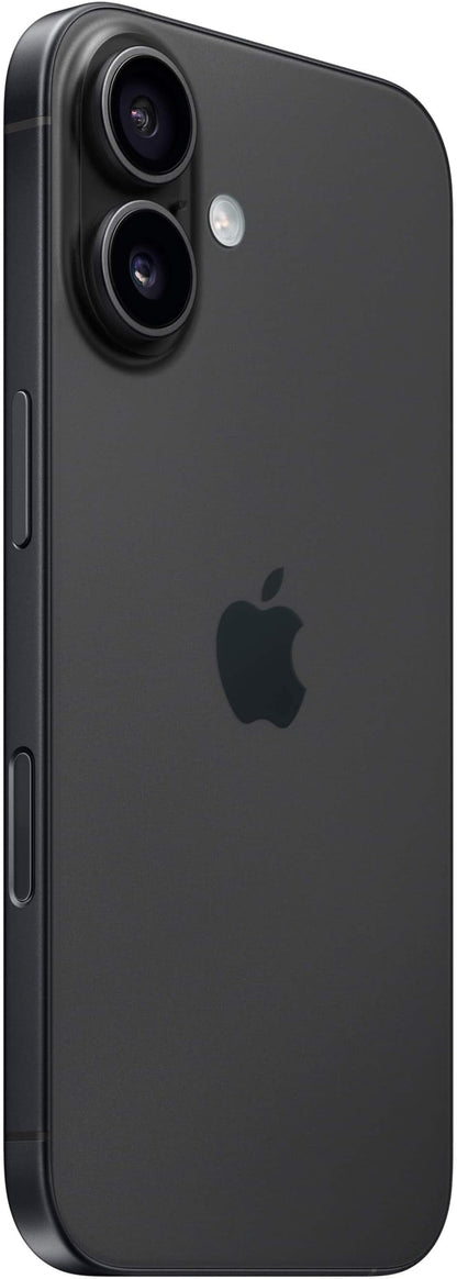 Renewed iPhone 16 Ultramarine 128GB, showcasing the sleek back design with dual cameras and Apple logo.