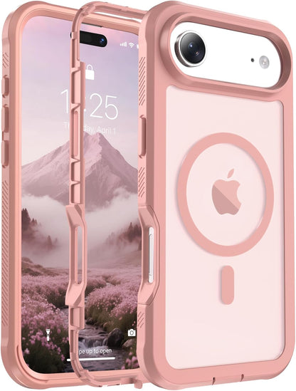 Magnetic for iPhone 14 Case, [Compatible with MagSafe][Military Grade Drop Protection][Heavy Duty Protection][Non-Slip][Shockproof] 2-Layer Durable Bumper Phone Case 6.1&