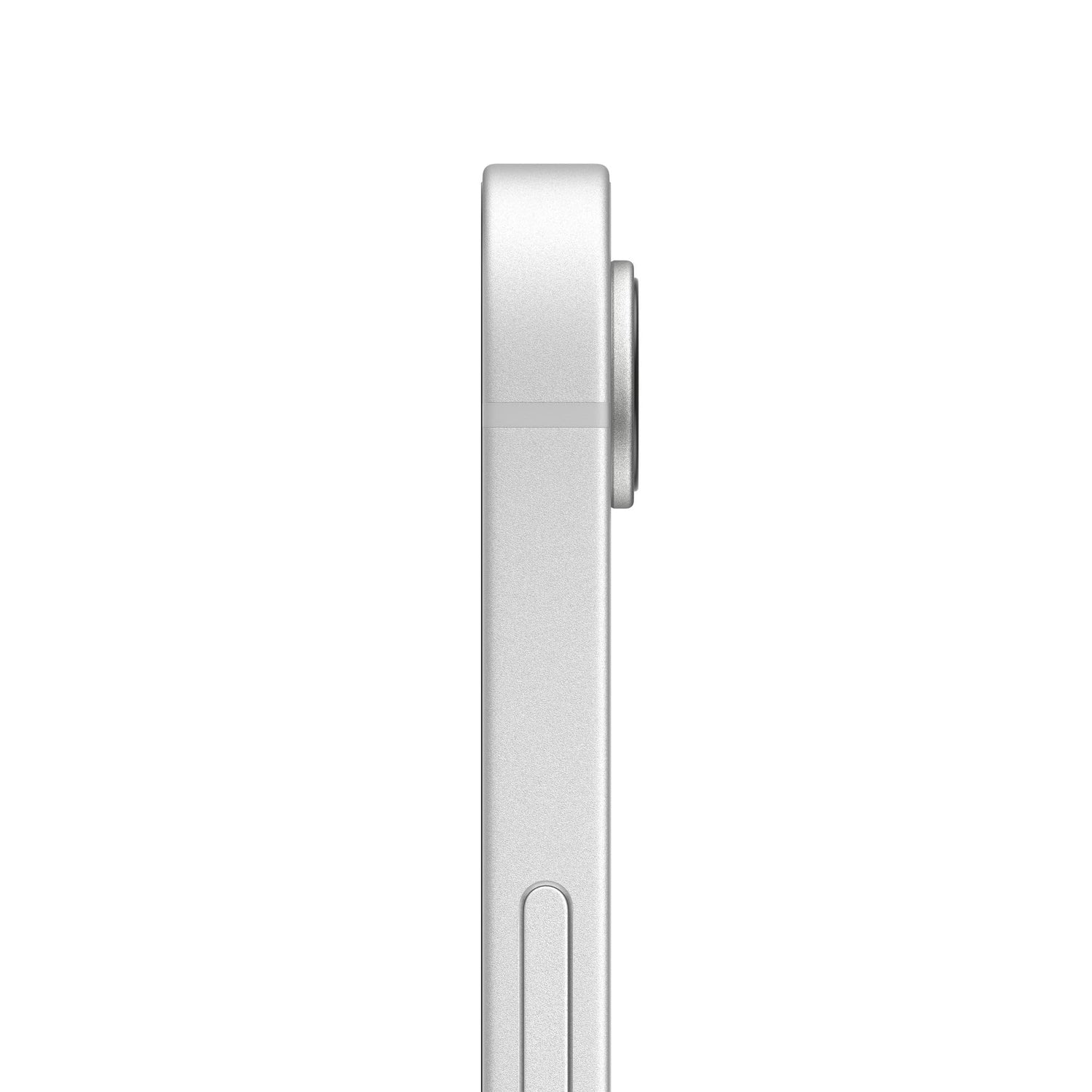 Renewed iPhone 16e 128GB showing side profile with sleek design and camera lens.