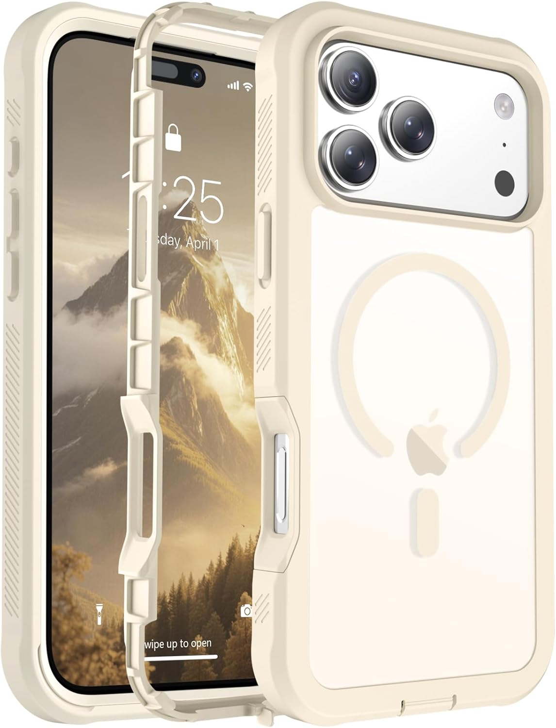 Magnetic for iPhone 14 Case, [Compatible with MagSafe][Military Grade Drop Protection][Heavy Duty Protection][Non-Slip][Shockproof] 2-Layer Durable Bumper Phone Case 6.1&