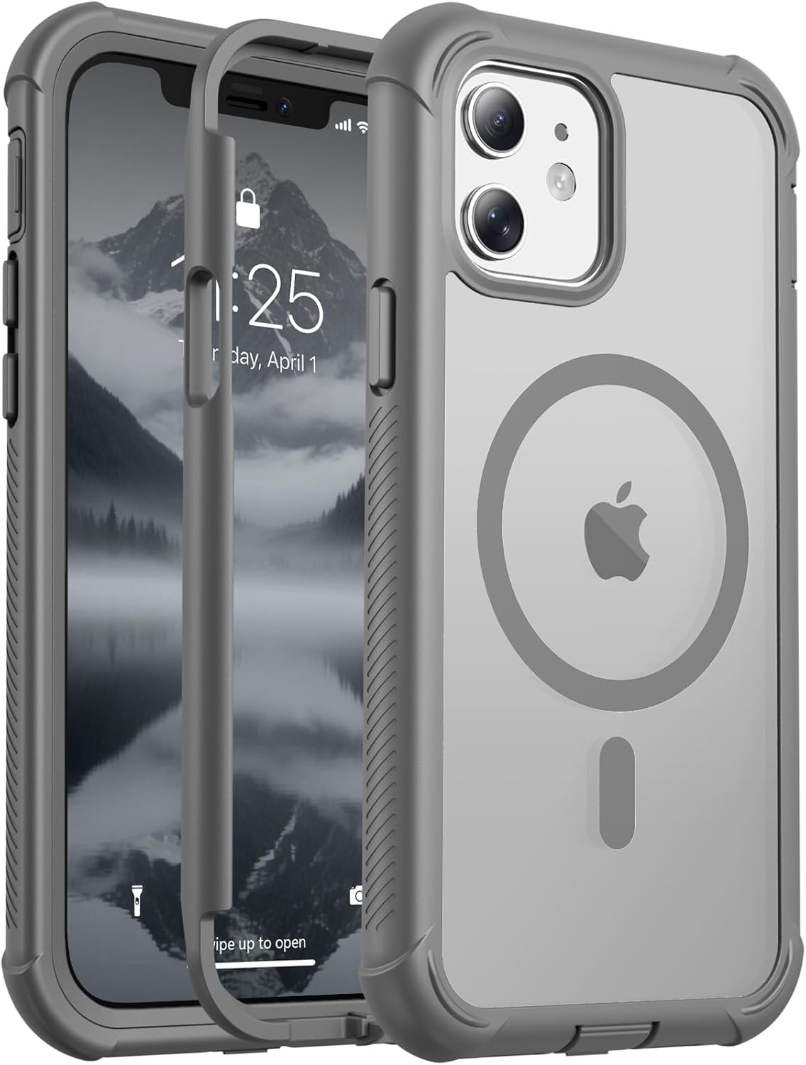 Magnetic for iPhone 14 Case, [Compatible with MagSafe][Military Grade Drop Protection][Heavy Duty Protection][Non-Slip][Shockproof] 2-Layer Durable Bumper Phone Case 6.1&