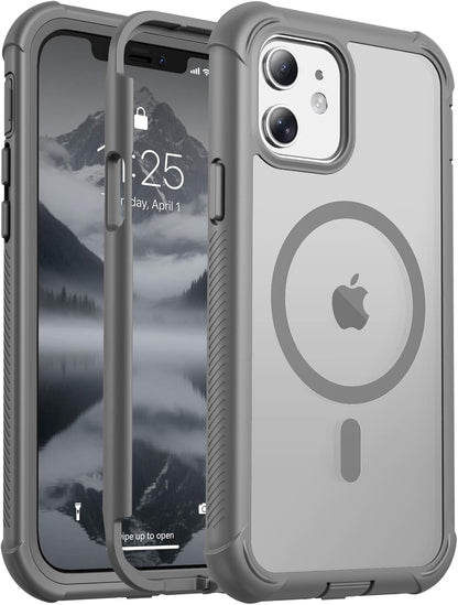 Magnetic for iPhone 14 Case, [Compatible with MagSafe][Military Grade Drop Protection][Heavy Duty Protection][Non-Slip][Shockproof] 2-Layer Durable Bumper Phone Case 6.1&
