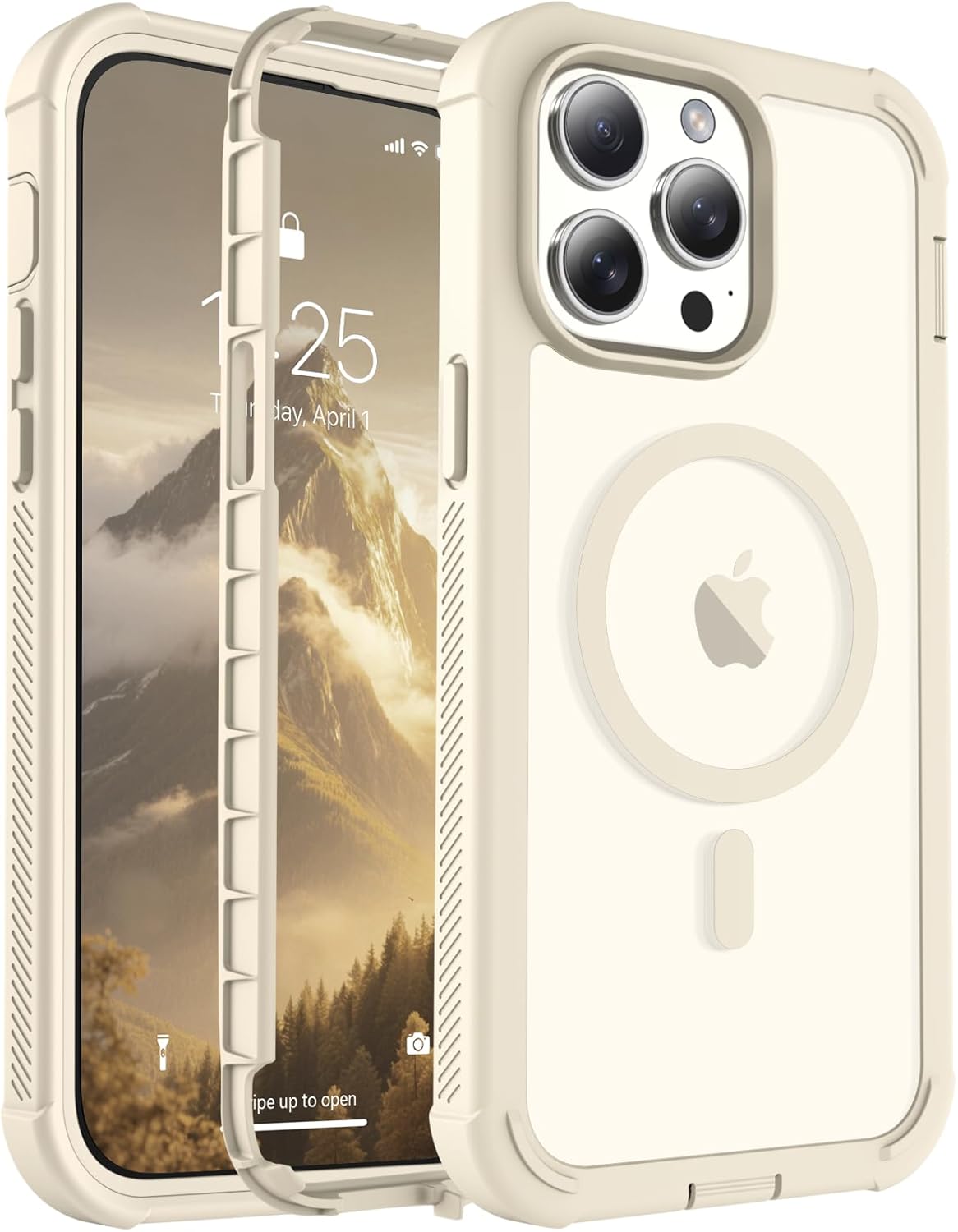 Magnetic for iPhone 14 Case, [Compatible with MagSafe][Military Grade Drop Protection][Heavy Duty Protection][Non-Slip][Shockproof] 2-Layer Durable Bumper Phone Case 6.1&