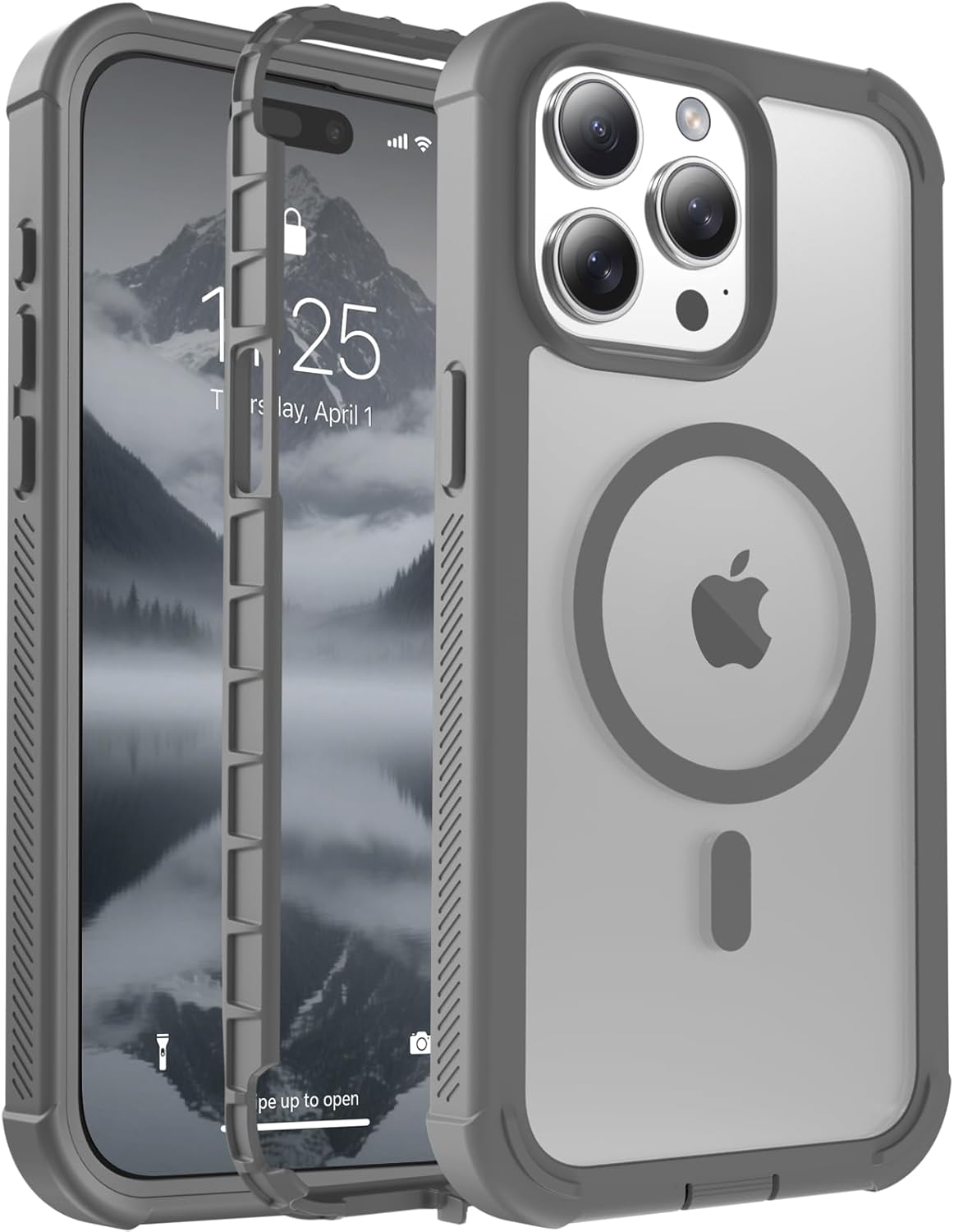 Magnetic for iPhone 14 Case, [Compatible with MagSafe][Military Grade Drop Protection][Heavy Duty Protection][Non-Slip][Shockproof] 2-Layer Durable Bumper Phone Case 6.1&