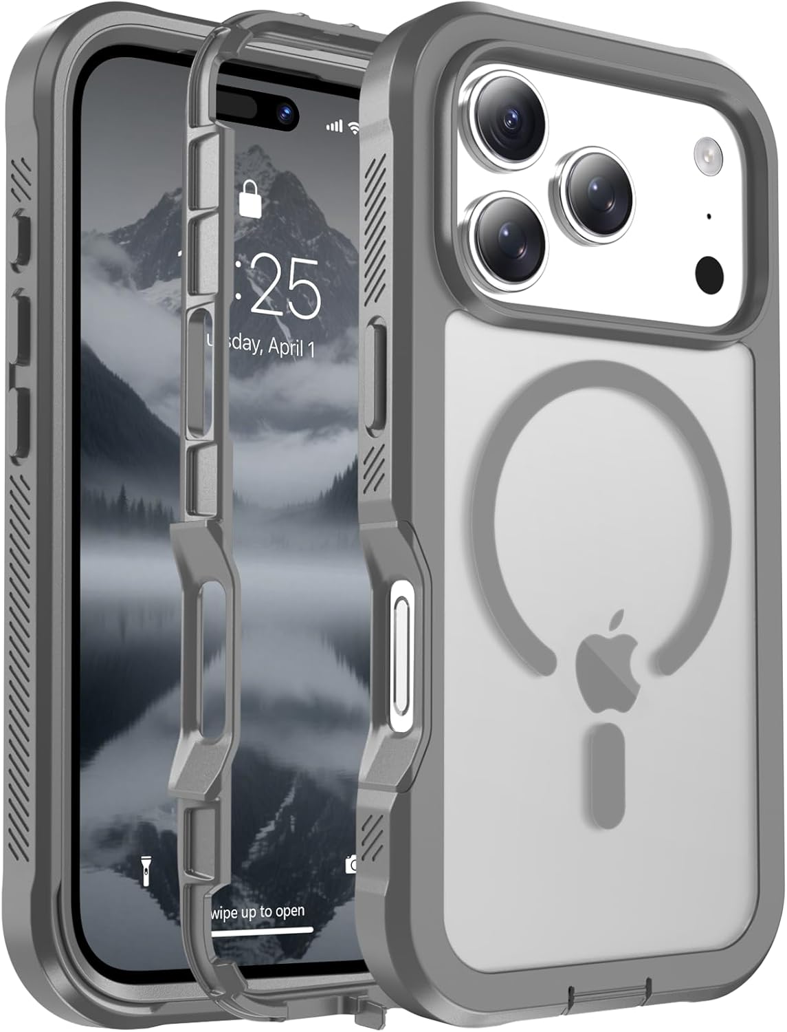 Magnetic for iPhone 14 Case, [Compatible with MagSafe][Military Grade Drop Protection][Heavy Duty Protection][Non-Slip][Shockproof] 2-Layer Durable Bumper Phone Case 6.1&