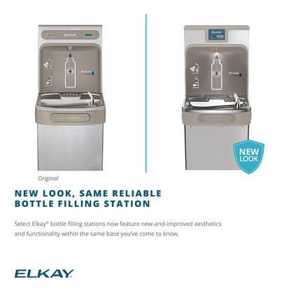 bottle filling station with lead reduction, showcasing new design and improved functionality for sustainable water filling.