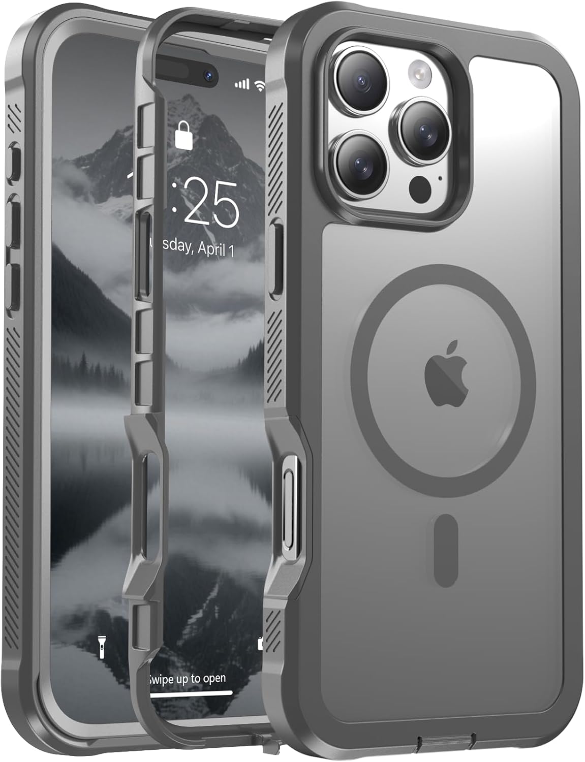 Magnetic for iPhone 14 Case, [Compatible with MagSafe][Military Grade Drop Protection][Heavy Duty Protection][Non-Slip][Shockproof] 2-Layer Durable Bumper Phone Case 6.1&