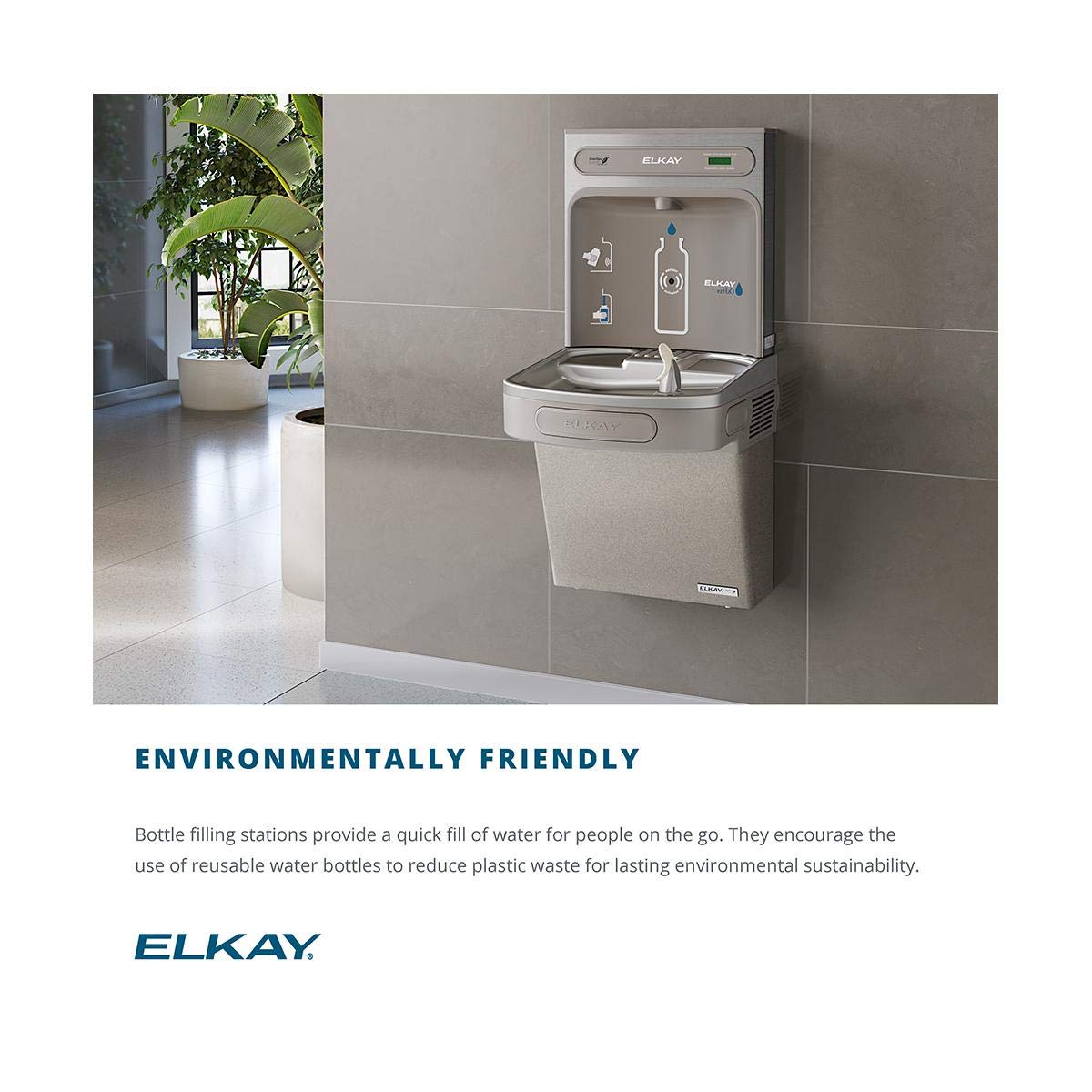bottle filling station with lead reduction Elkay LZS8WS for quick water fill and sustainability efforts