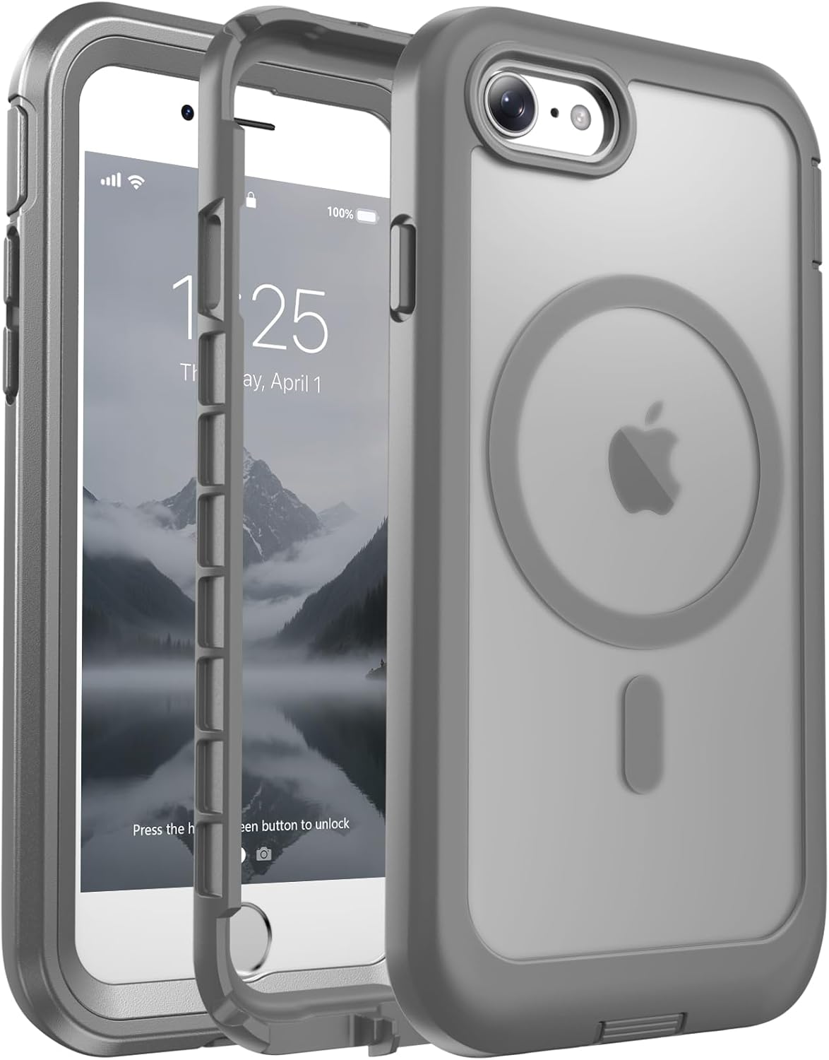 Magnetic for iPhone 14 Case, [Compatible with MagSafe][Military Grade Drop Protection][Heavy Duty Protection][Non-Slip][Shockproof] 2-Layer Durable Bumper Phone Case 6.1&