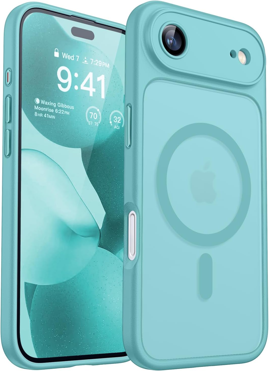 CANSHN Magnetic Compatible with iPhone 12 Case, Upgraded [Full Camera Protection] [Compatible with Magsafe] [Translucent Matte] Shockproof Protective Phone Case Cover 6.1 Inch - Hot Pink