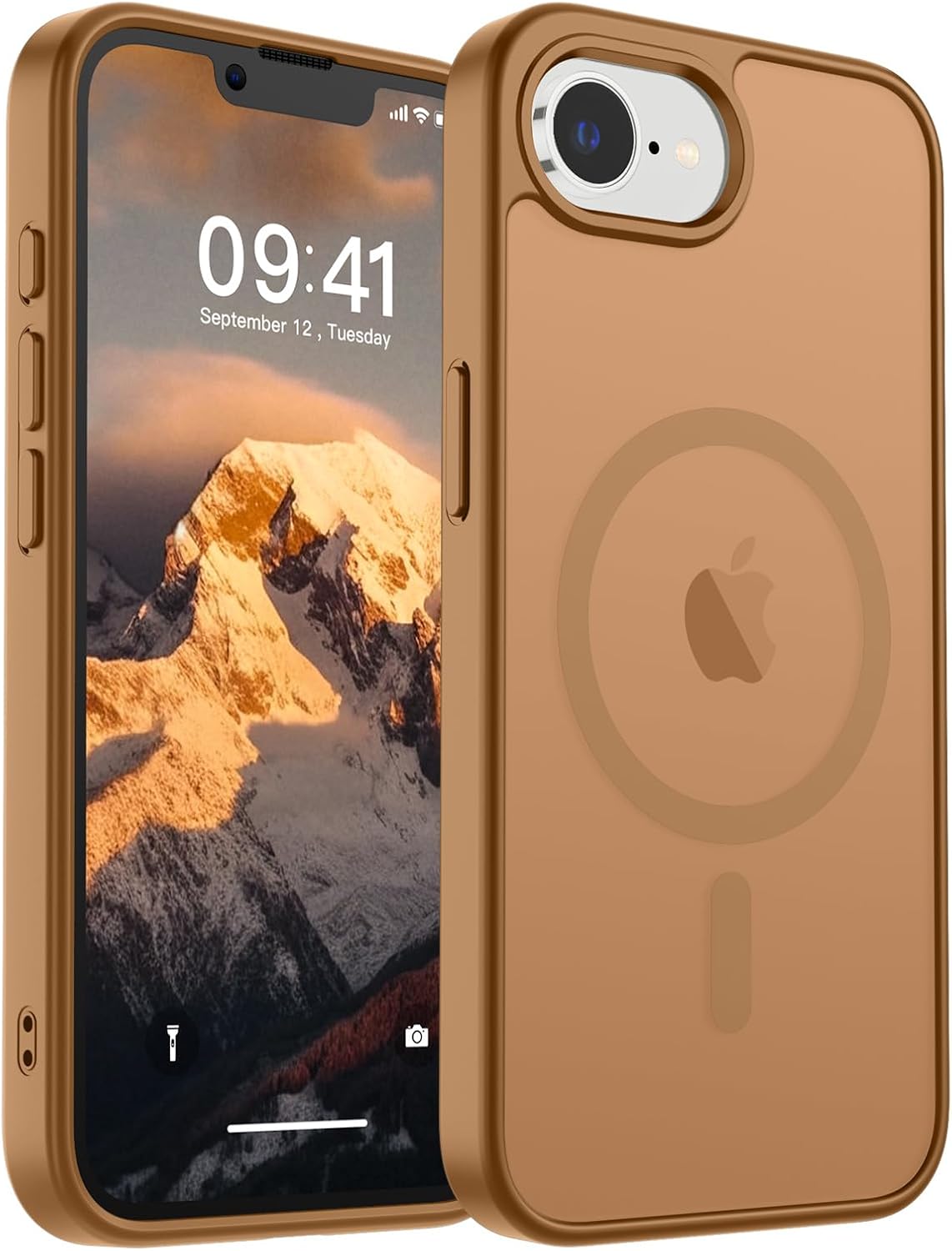 SUPFINE Magnetic for iPhone 14 Case &amp; iPhone 13 Case (Compatible with MagSafe)(Military Grade Drop Protection) Translucent Matte Shockproof Phone Cover,Black