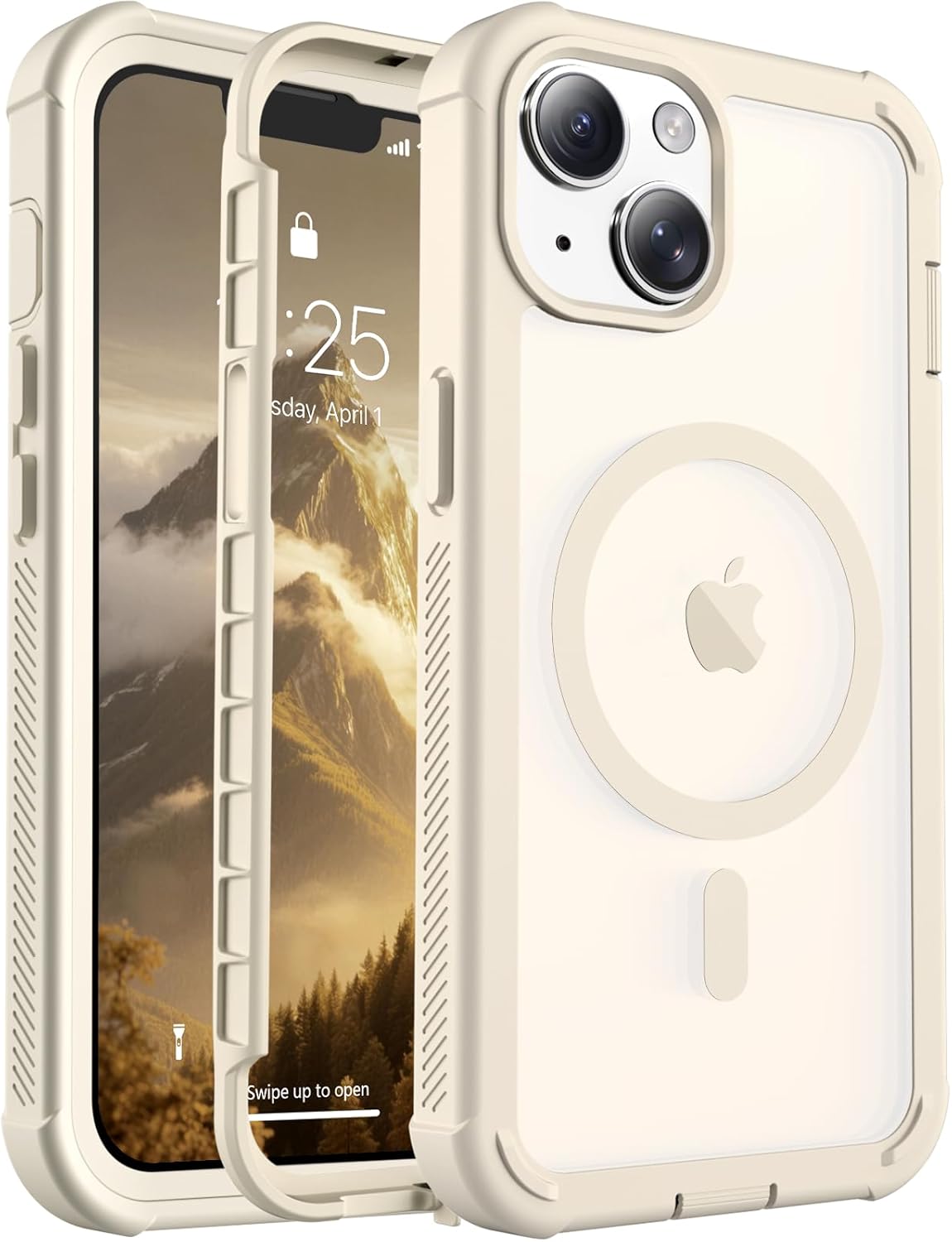 Magnetic for iPhone 14 Case, [Compatible with MagSafe][Military Grade Drop Protection][Heavy Duty Protection][Non-Slip][Shockproof] 2-Layer Durable Bumper Phone Case 6.1&