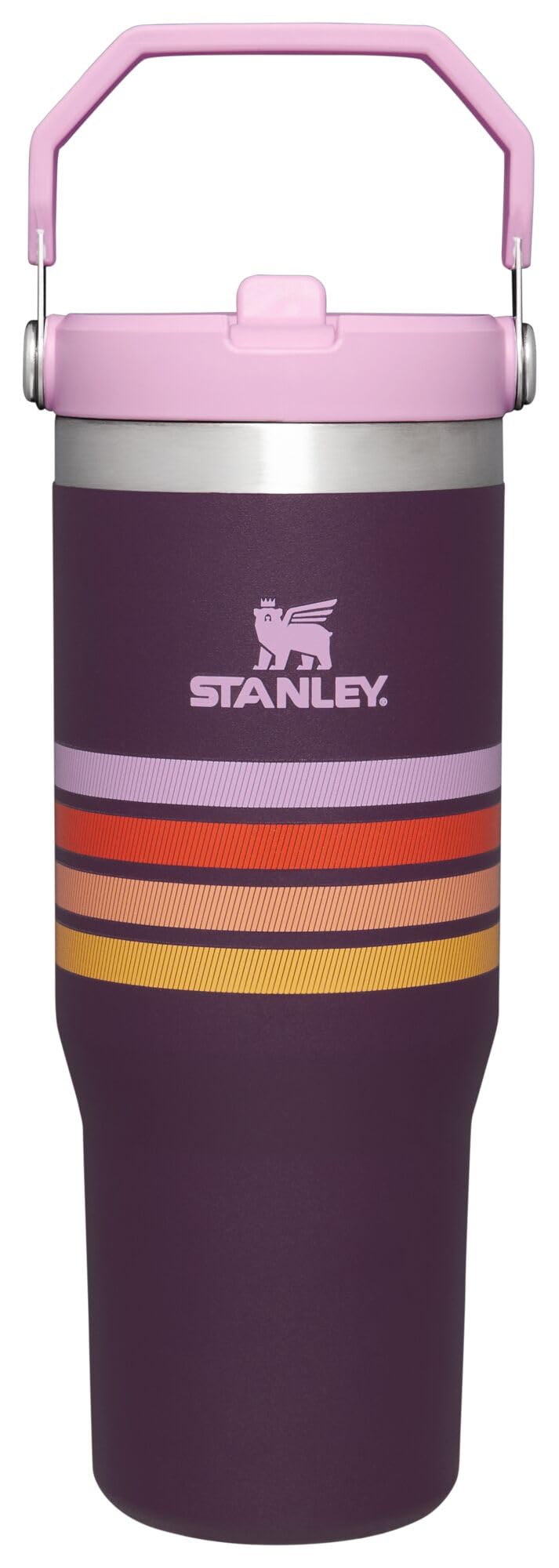 STANLEY IceFlow 2.0 Flip Straw Tumbler with Handle 30 oz | Twist On Lid and Flip Up Straw | Leak Resistant Water Bottle | Insulated Stainless Steel | BPA-Free | Twilight