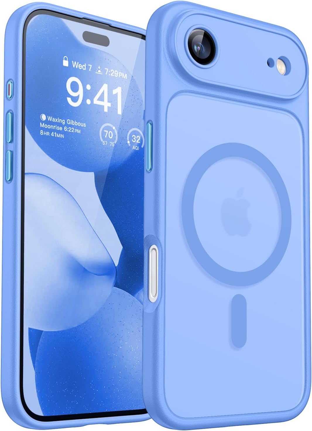 CANSHN Magnetic Compatible with iPhone 12 Case, Upgraded [Full Camera Protection] [Compatible with Magsafe] [Translucent Matte] Shockproof Protective Phone Case Cover 6.1 Inch - Hot Pink