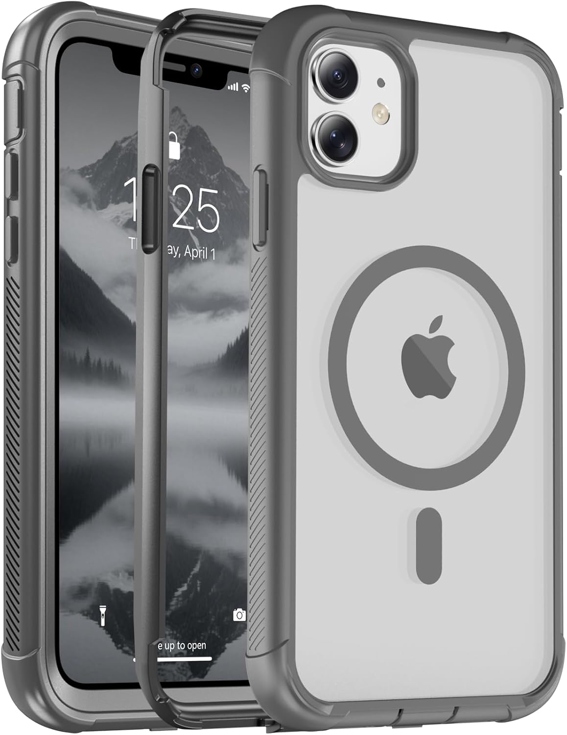 Magnetic for iPhone 14 Case, [Compatible with MagSafe][Military Grade Drop Protection][Heavy Duty Protection][Non-Slip][Shockproof] 2-Layer Durable Bumper Phone Case 6.1&