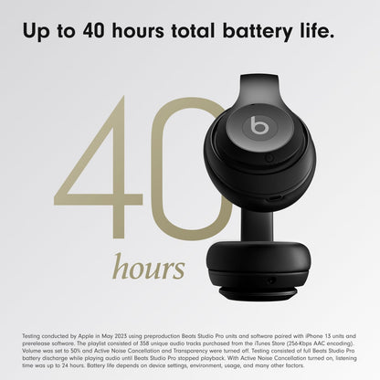 Beats Studio Pro-Premium Wireless Over-Ear Headphones- Up to 40-Hour Battery Life, Active Noise Cancelling, USB-C Lossless Audio, Apple &amp; Android Compatible- Sandstone
