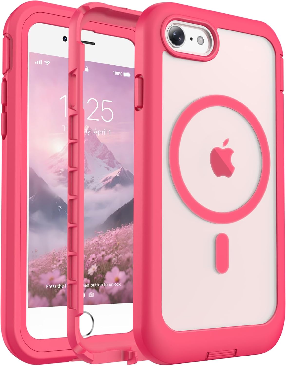 Magnetic for iPhone 14 Case, [Compatible with MagSafe][Military Grade Drop Protection][Heavy Duty Protection][Non-Slip][Shockproof] 2-Layer Durable Bumper Phone Case 6.1&