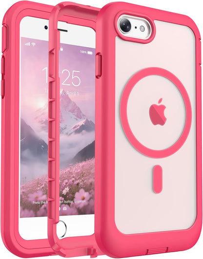 Magnetic for iPhone 14 Case, [Compatible with MagSafe][Military Grade Drop Protection][Heavy Duty Protection][Non-Slip][Shockproof] 2-Layer Durable Bumper Phone Case 6.1&
