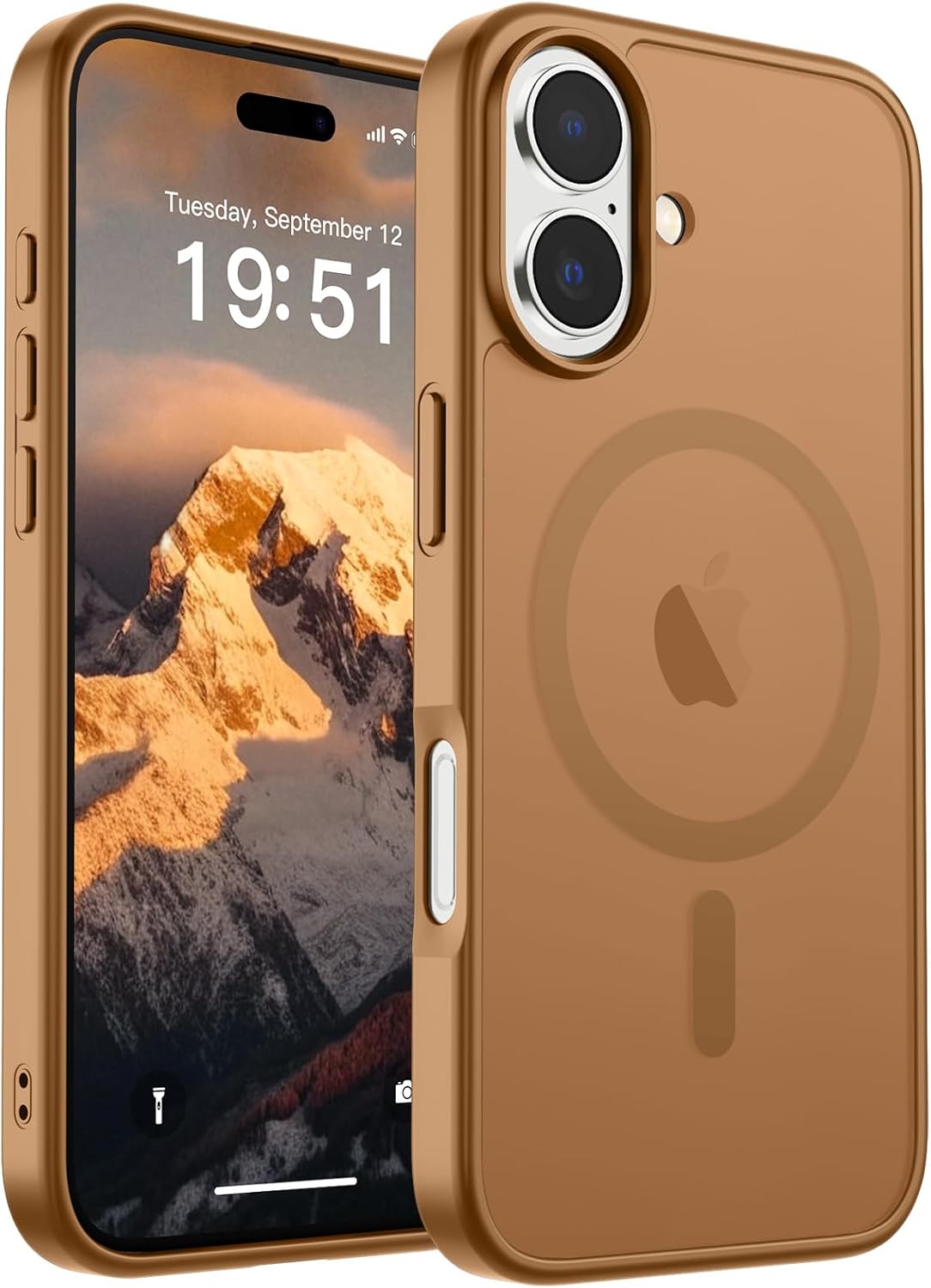 SUPFINE Magnetic for iPhone 14 Case &amp; iPhone 13 Case (Compatible with MagSafe)(Military Grade Drop Protection) Translucent Matte Shockproof Phone Cover,Black
