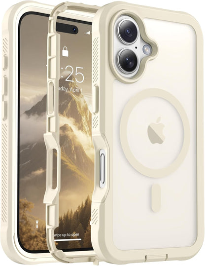 Magnetic for iPhone 14 Case, [Compatible with MagSafe][Military Grade Drop Protection][Heavy Duty Protection][Non-Slip][Shockproof] 2-Layer Durable Bumper Phone Case 6.1&