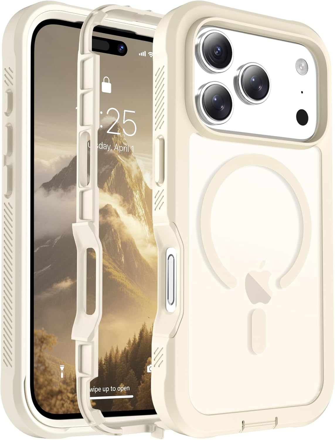 Magnetic for iPhone 14 Case, [Compatible with MagSafe][Military Grade Drop Protection][Heavy Duty Protection][Non-Slip][Shockproof] 2-Layer Durable Bumper Phone Case 6.1&