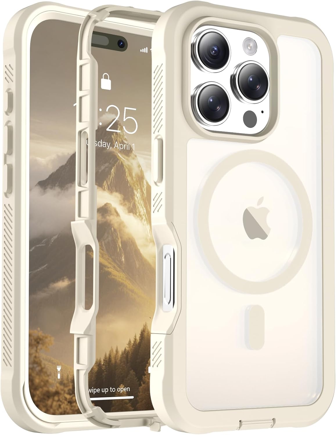 Magnetic for iPhone 14 Case, [Compatible with MagSafe][Military Grade Drop Protection][Heavy Duty Protection][Non-Slip][Shockproof] 2-Layer Durable Bumper Phone Case 6.1&