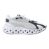 Puma Softride Frequence Men Running Shoes in white and feather gray with a unique cushioned sole design.